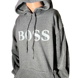 BOSS Charcoal Hoodie for Men